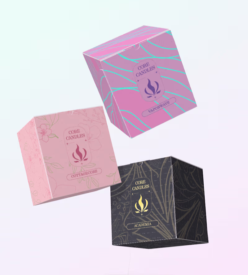 Cover image for Product Design, Branding and Packaging for Core Candles