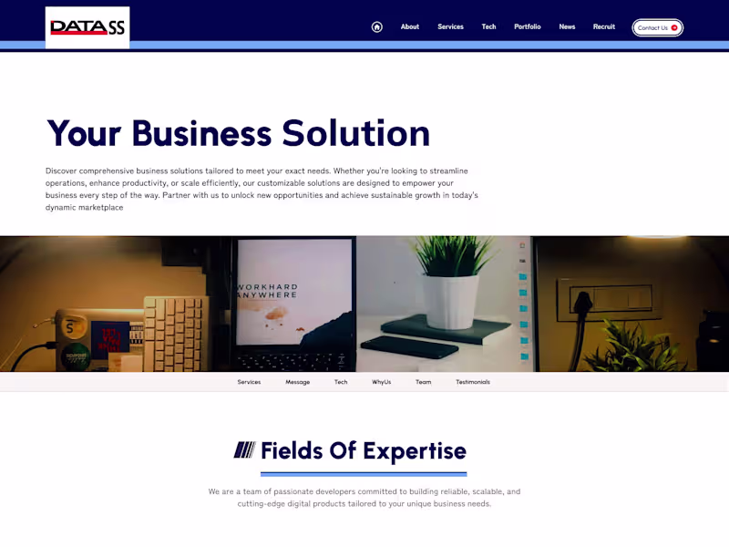 Cover image for Corporate Website UI/UX Design for a Software Company.