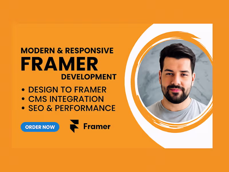 Cover image for Build professional framer website design or framer landing page