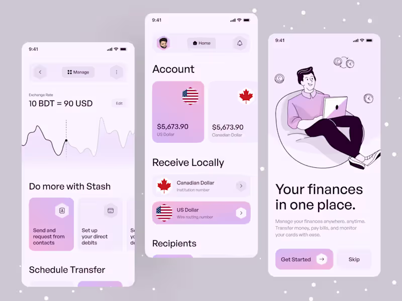 Cover image for Money Management App UI In this money management app, users ...
