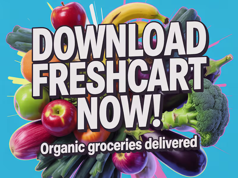 Cover image for App download design for Grocery