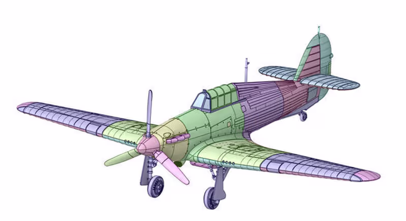 Cover image for Hawker Hurricane MK-1 3D Model Creation