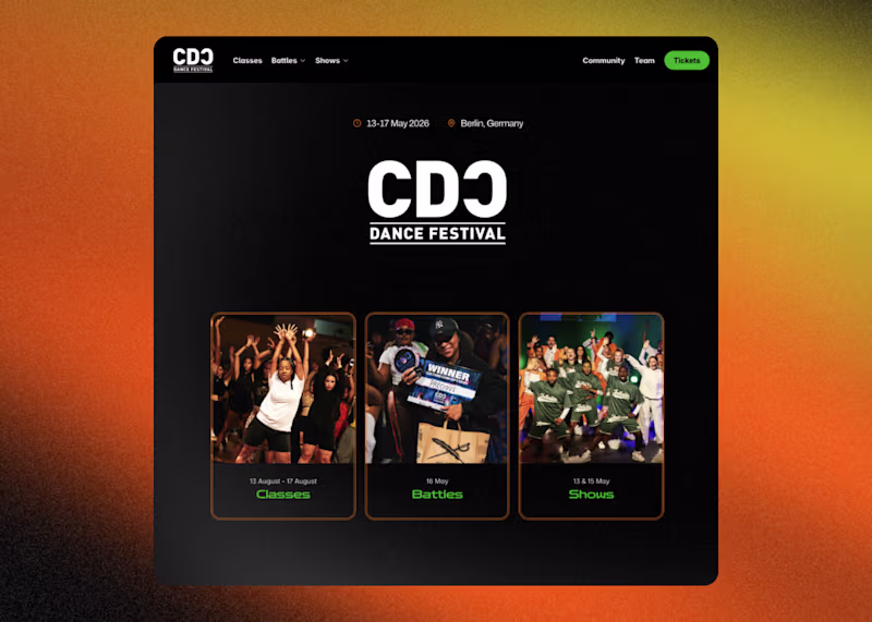 Cover image for CDC dance festival - spreading