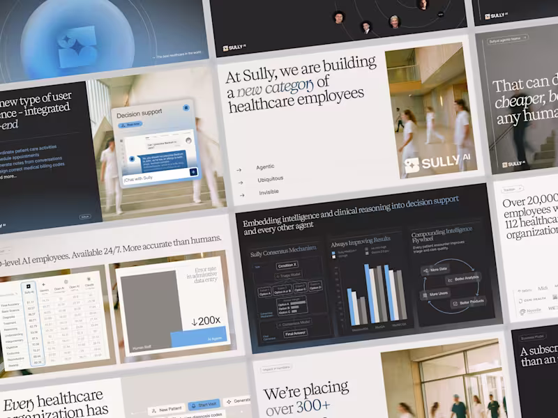 Cover image for Sully.ai Series B Pitch Deck Design