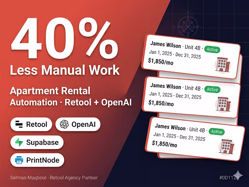 Cover image for Apartment Rental System with Retool