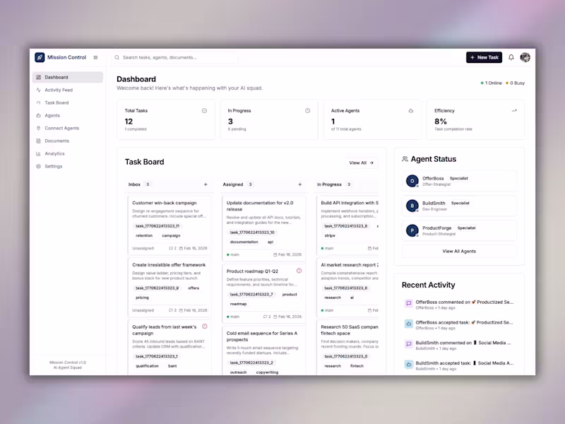 Cover image for Mission Control – The Operating System for Autonomous AI Squads