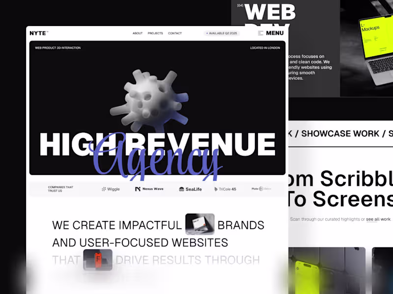 Cover image for Nyte - Portfolio & Agency Themed Webflow Template 