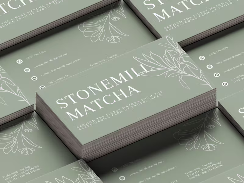 Cover image for Stonemill Matcha 