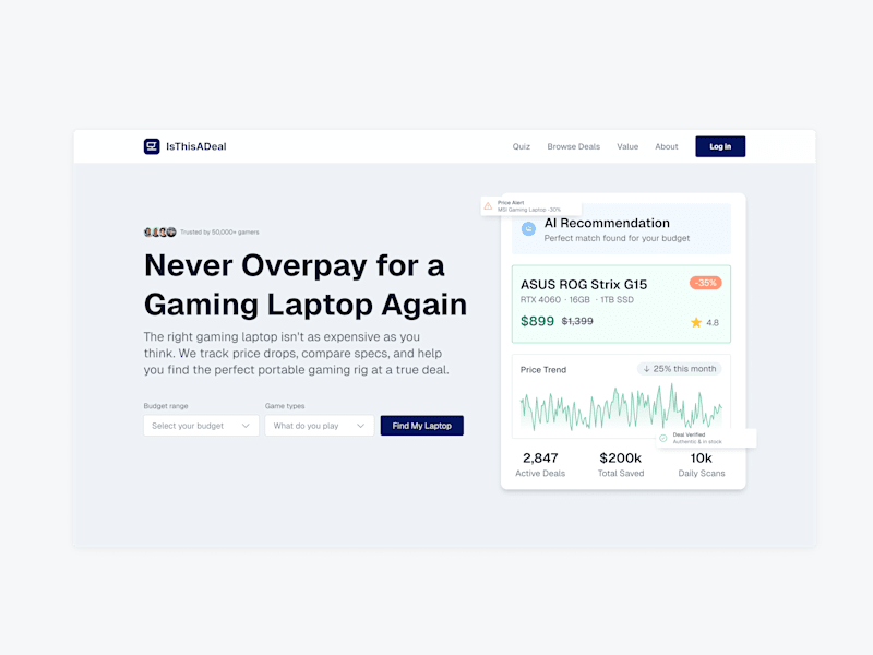 Cover image for IsThisADeal.ai Homepage Redesign
