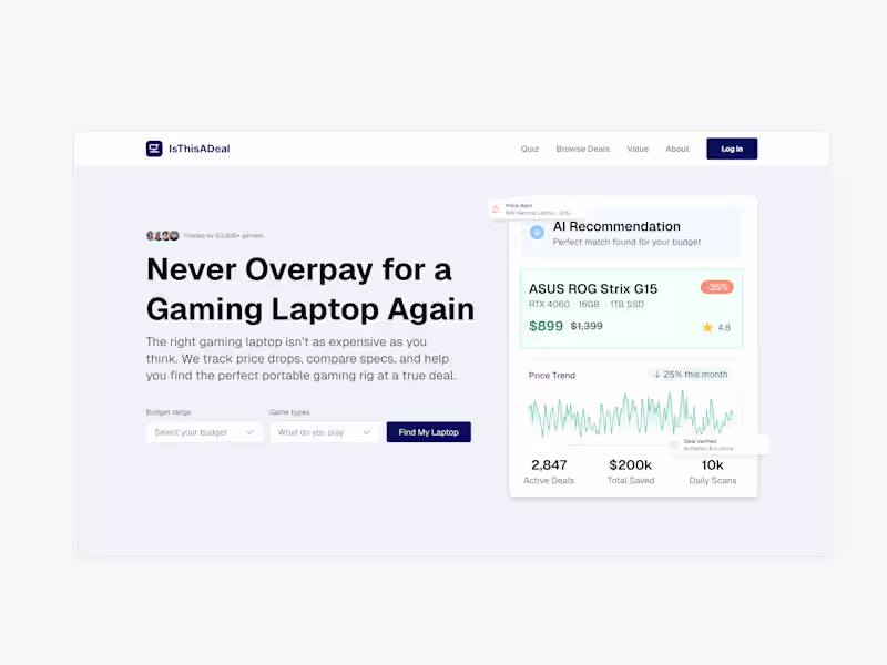 Cover image for IsThisADeal.ai Homepage Redesign