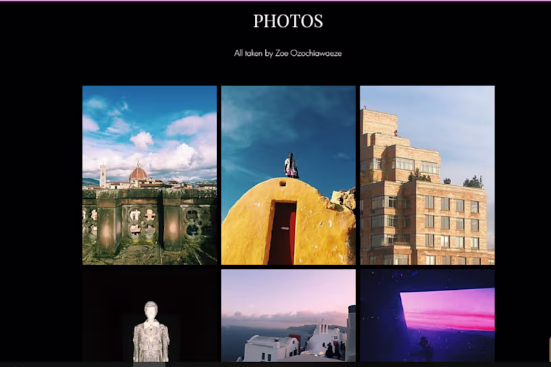 Cover image for Zoe Says - Photography