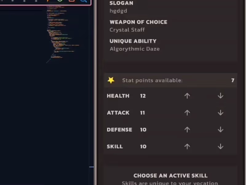 Cover image for RPG character card game