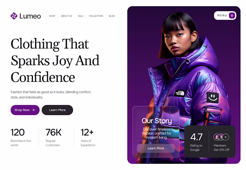 Cover image for Online Clothing Store Website Design 👕 A bold and stylish h...