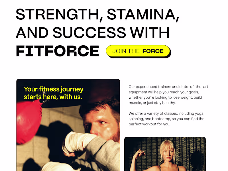Cover image for FITFORCE | Webflow Design & Development