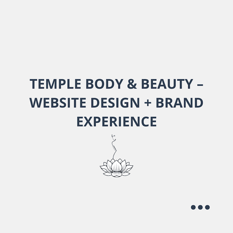 Cover image for Temple Body & Beauty Brand Site Design