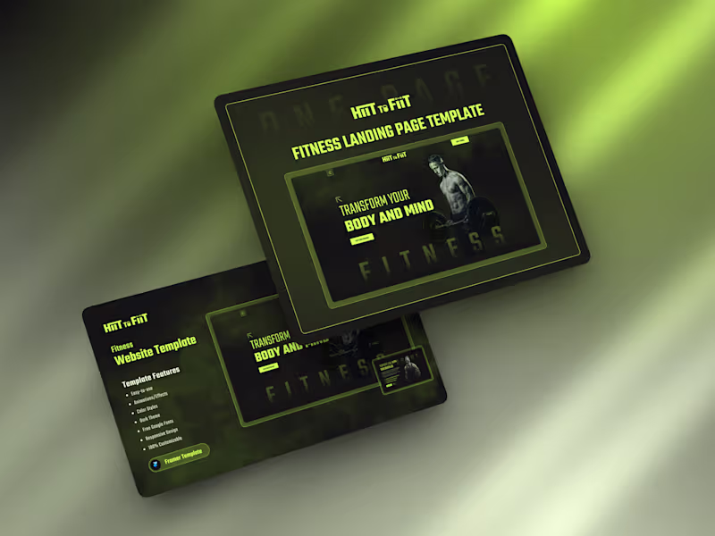 Cover image for HiitToFiit Modern OnePage Fitness Framer