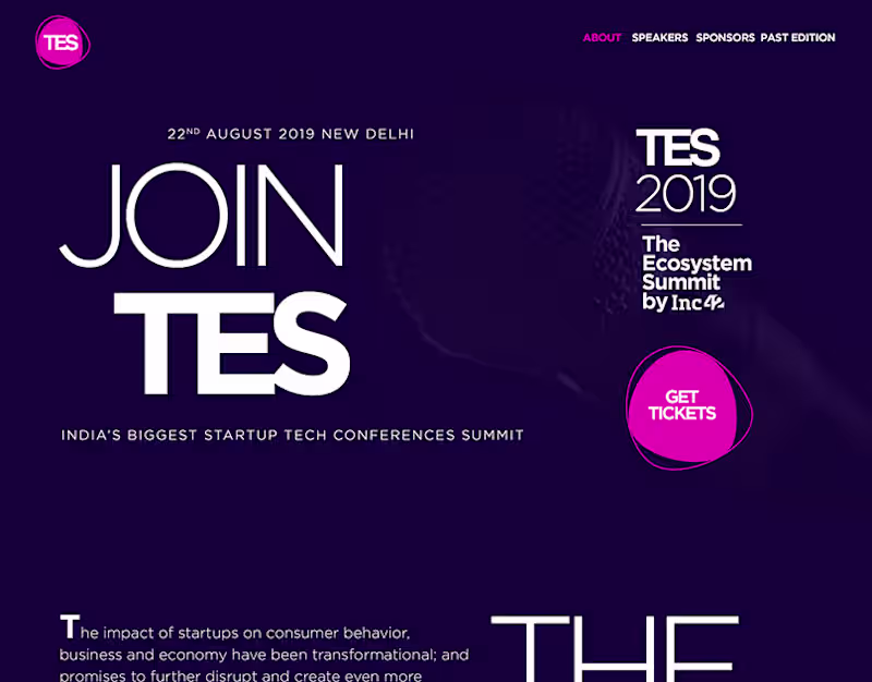 Cover image for TES - The Ecosystem Summit Website