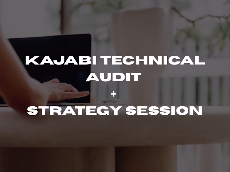Cover image for Kajabi Audit + Strategic Optimisation Session