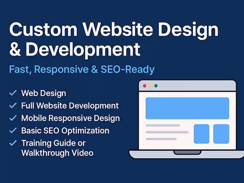 Cover image for Website Design & Development – Fast, Responsive & SEO-Ready