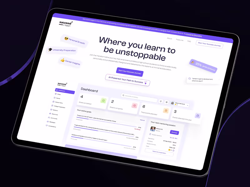 Cover image for EdTech Web App UI/UX Design