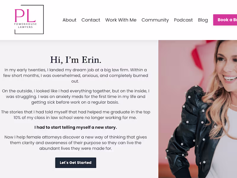 Cover image for Website for Erin Gerner