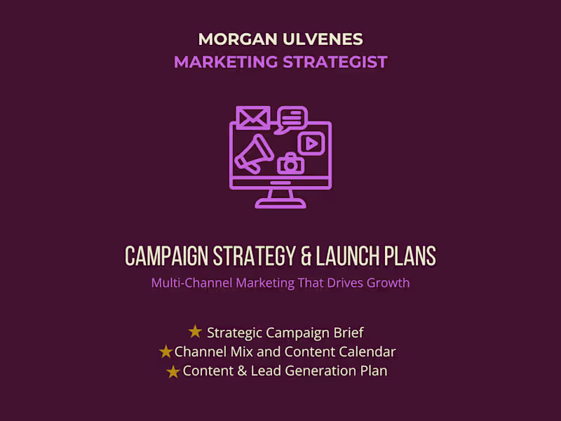Cover image for Campaign Strategy & Launch Plans
