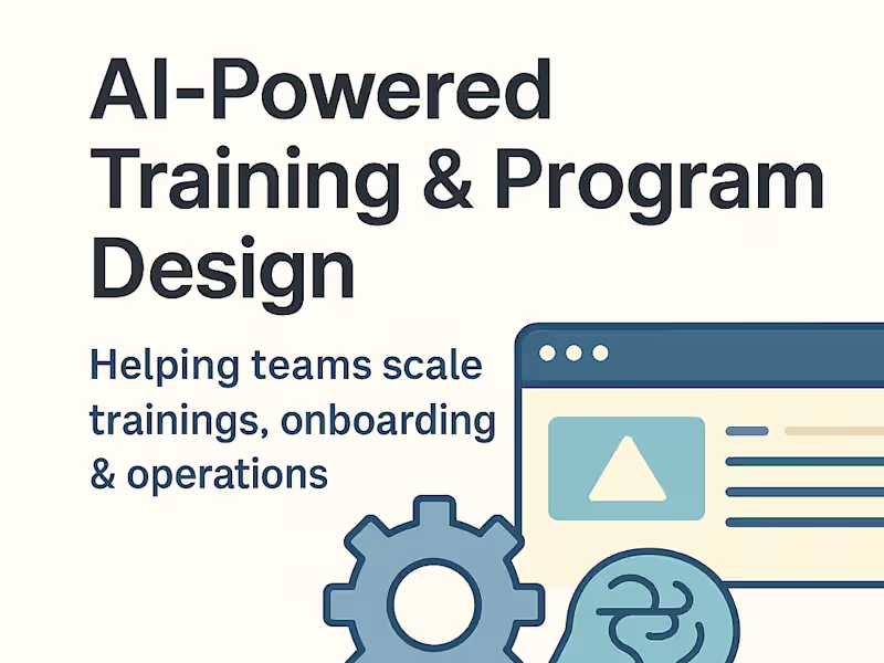Cover image for AI-Powered Training & Program Design