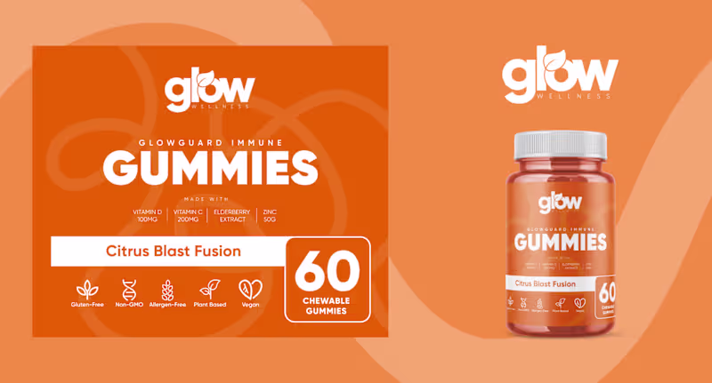 Cover image for Glow Wellness | Logo Design + Packaging Design