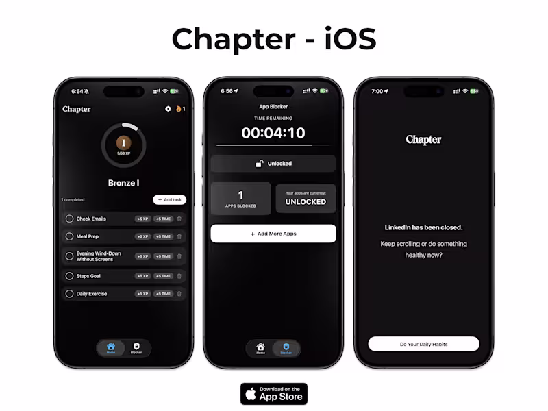 Cover image for Chapter — Habit Replacement iOS App