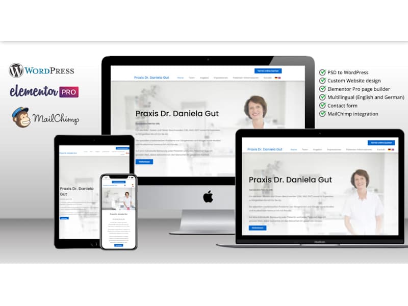 Cover image for PSD to WordPress Elementor website