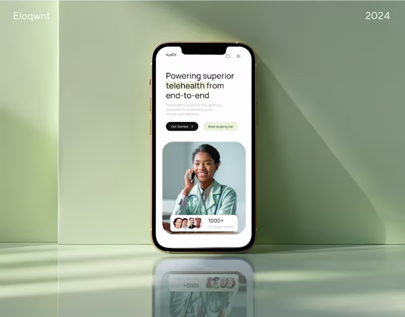 Cover image for AyaRx - Telemedicine Web Design | UX/UI
