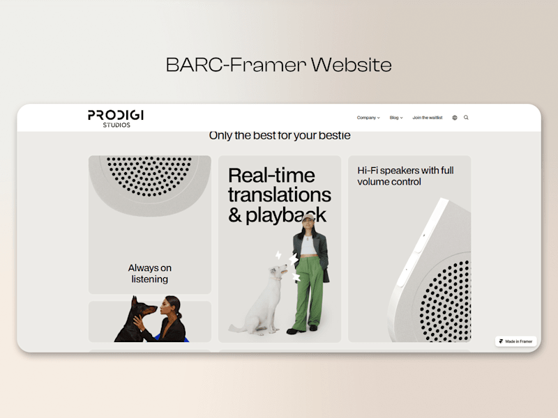 Cover image for Barc - No Code Framer Website Development