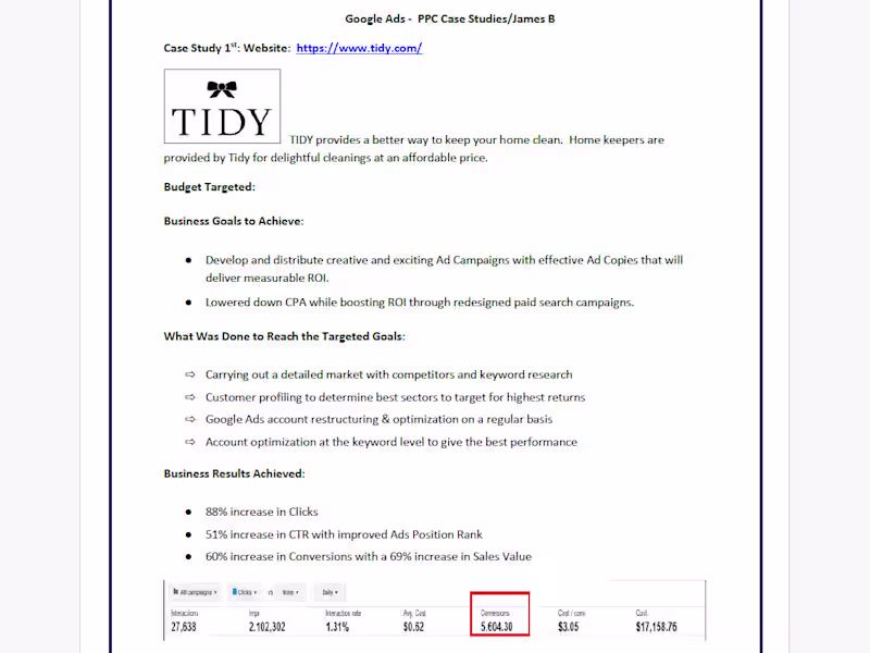 Cover image for Google Ads - TIDY