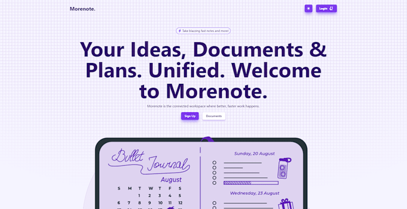 Cover image for Morenote: An extensive note book for Devs