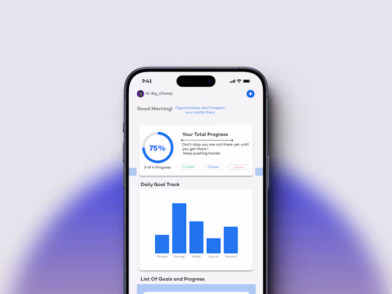 Cover image for Goal Tracker :: Behance