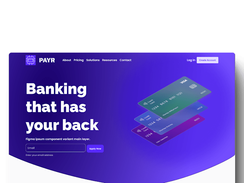 Cover image for Banking UI UX Web Design Landing Page