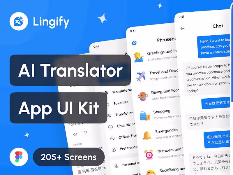 Cover image for Lingify AI Translator Mobile App Design