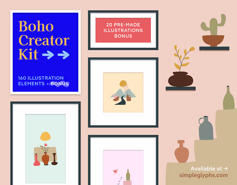 Cover image for Boho Illustration Elements