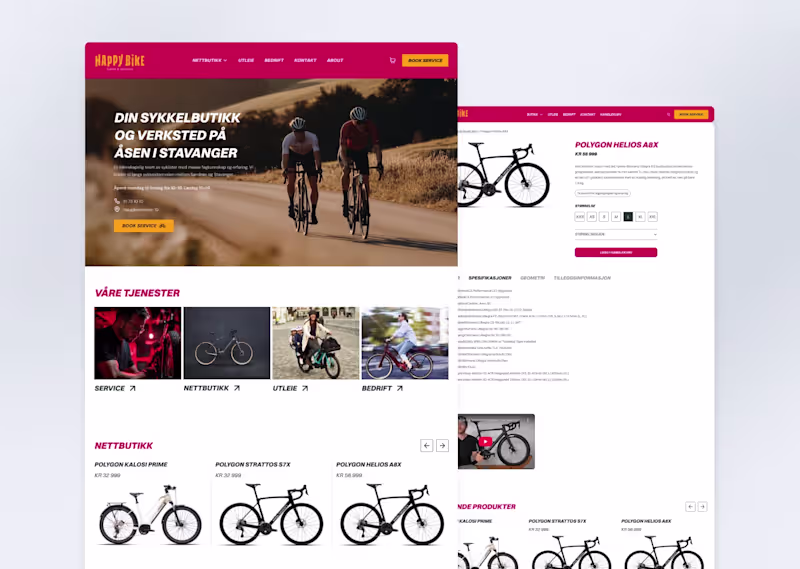 Cover image for Happy Bike - Website redesign