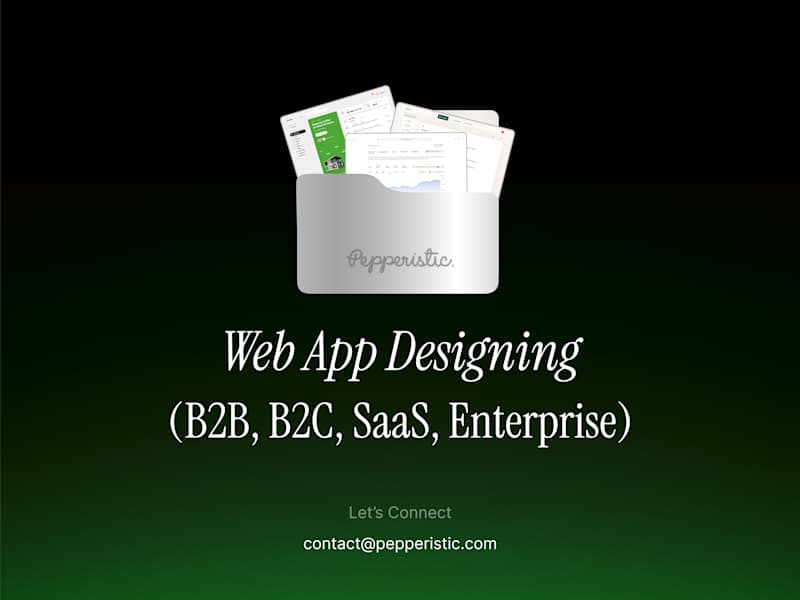 Cover image for Web App Design (Saas, Enterprise, MVP, B2B, B2C)