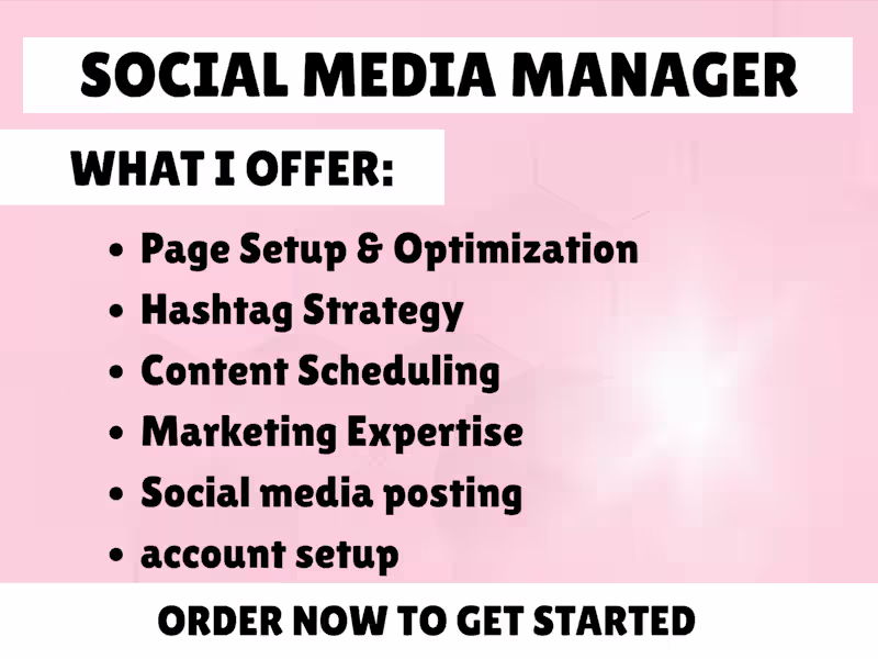 Cover image for I will be your social media manager  digital marketing expert
