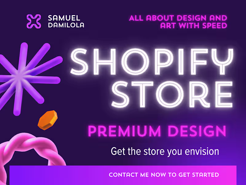 Cover image for I will help design shopify store for all your ecommerce products