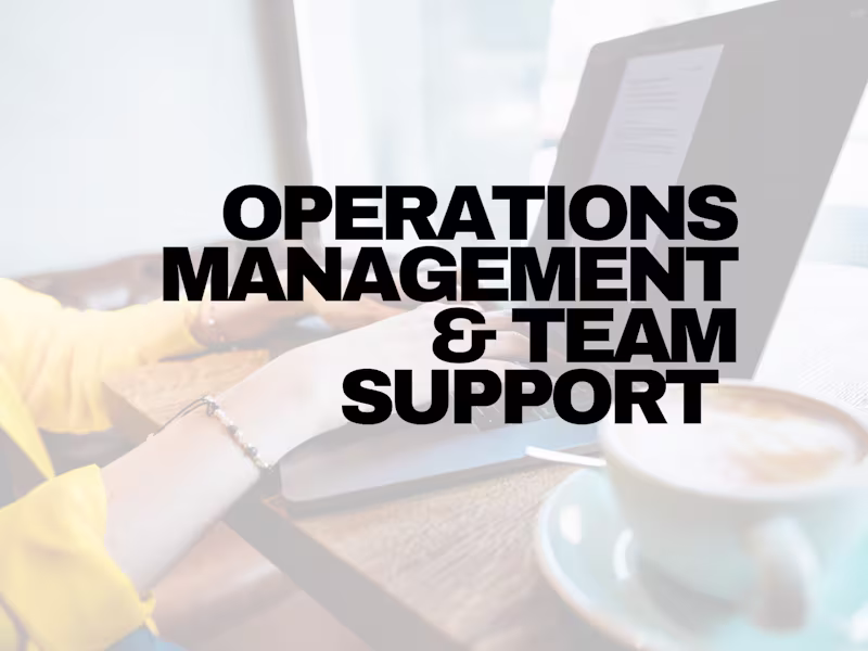 Cover image for Operations Management & Team Support