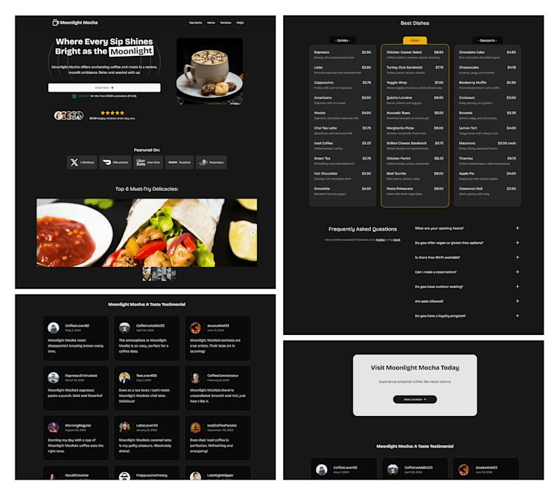 Cover image for Moonlight Mocha - [Landing Page]