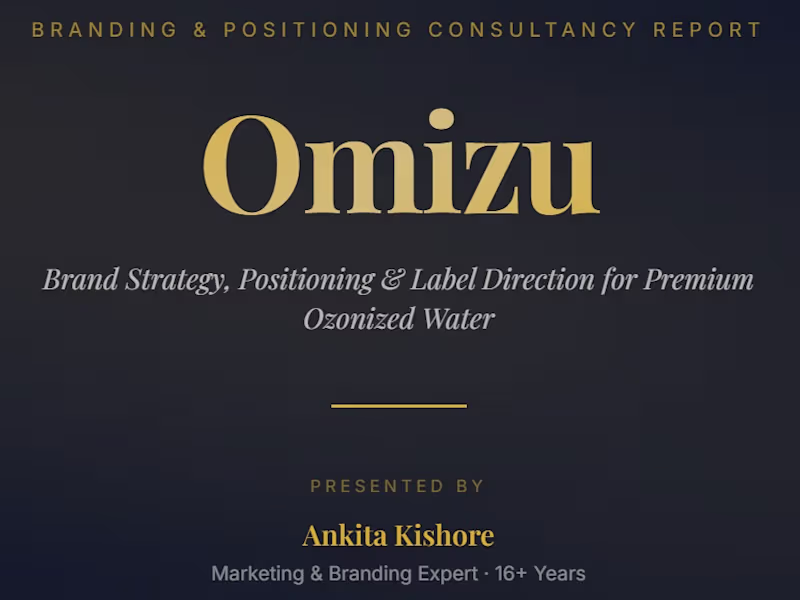 Cover image for Brand positioning & packaging design