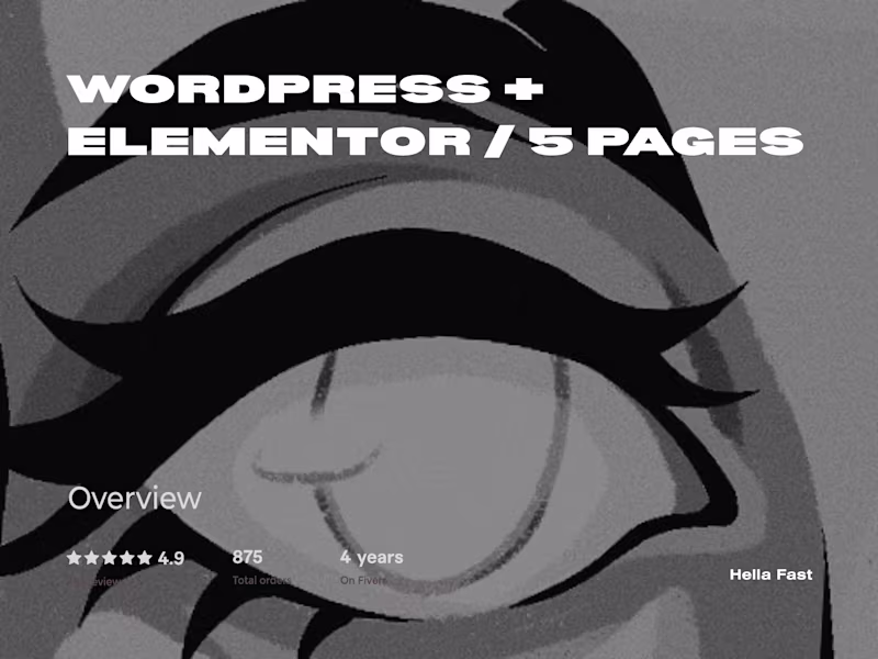 Cover image for Web Design And Development / WordPress + Elementor / 5 Pages 