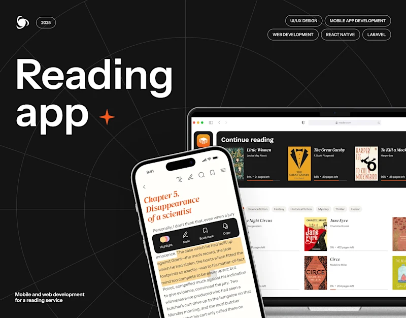 Cover image for Reading App UI/UX | Ronas IT