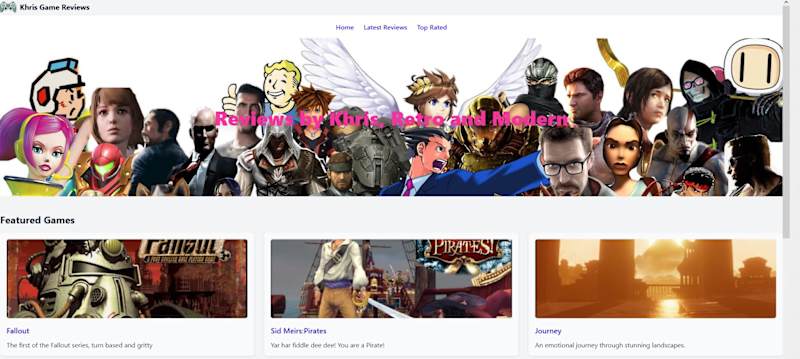 Cover image for Khris Game Reviews Website Development