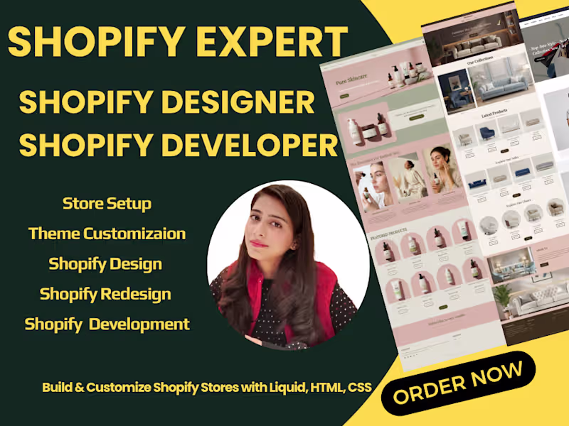 Cover image for Design, Develop & Launch a Modern, High-Converting Shopify Store