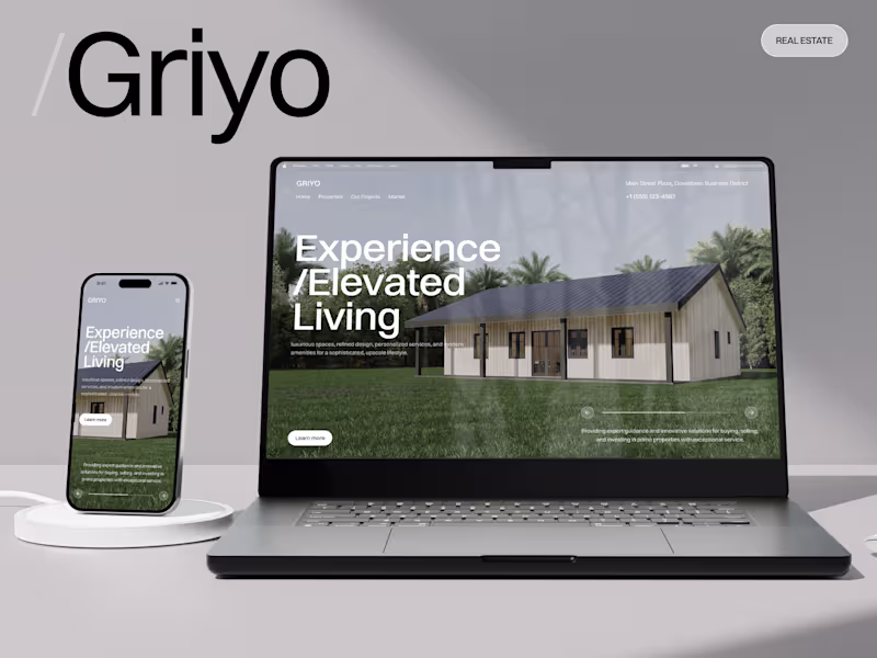 Cover image for Griyo - Responsive Website and UI/UX Design